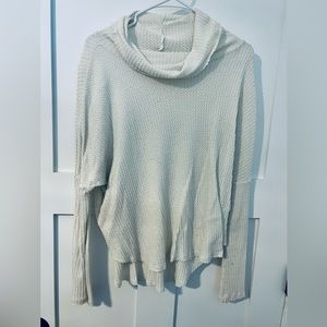 White cowl neck sweater